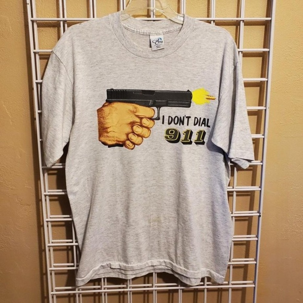Vintage‎ I don't dial 911 T-shirt